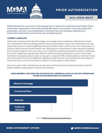 MGMA 2026 Prior Authorization Position Paper