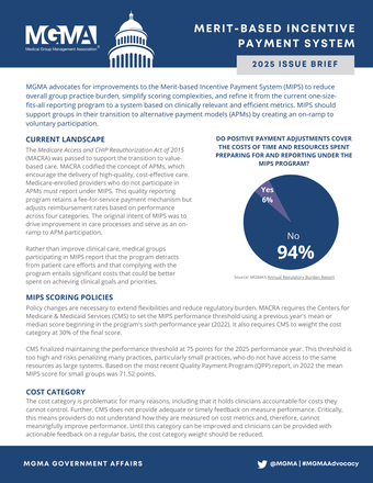 MGMA 2025 MIPS Position Paper